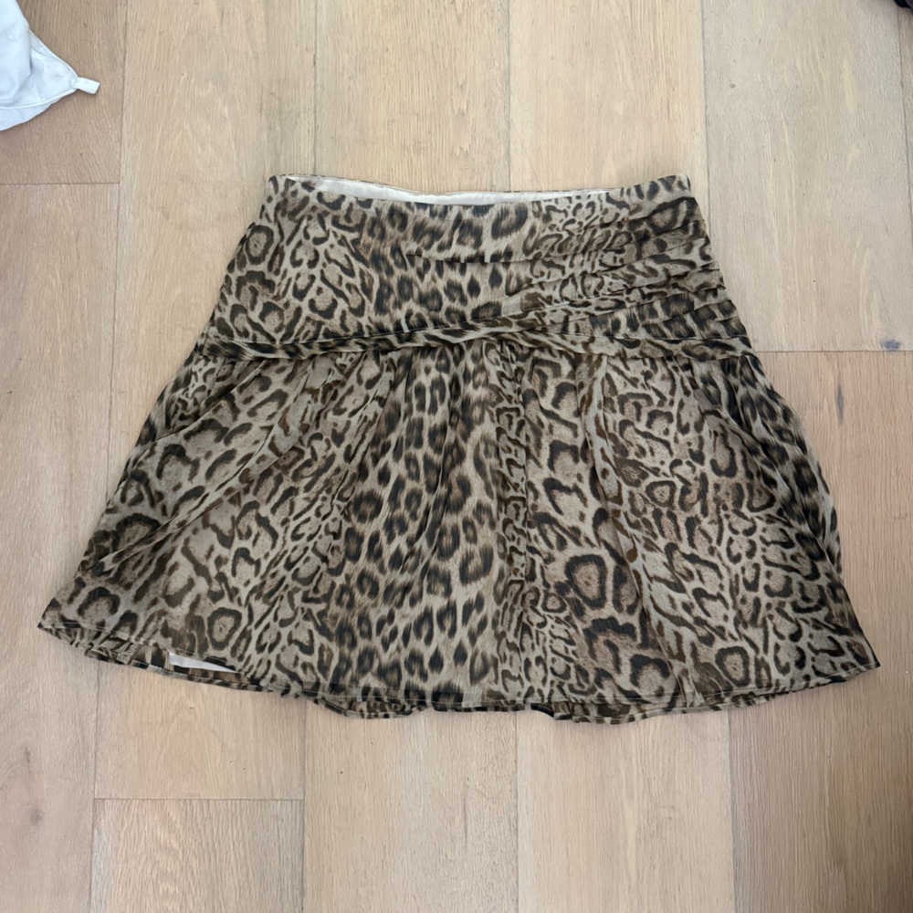 Express Animal Print Mini Skirt